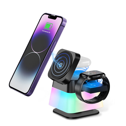 4-in-1 Magnetic Rotatable Fast Wireless Charger iPhone iWatch AirPods