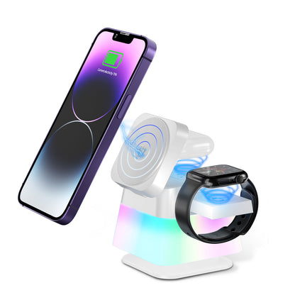 4-in-1 Magnetic Rotatable Fast Wireless Charger iPhone iWatch AirPods